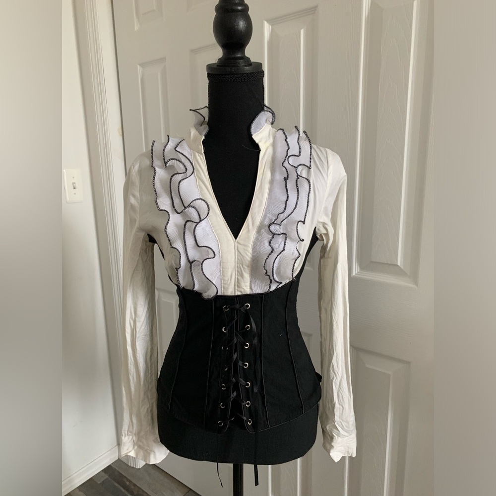 Corset with ruffle top